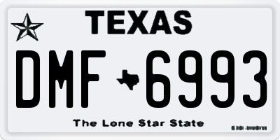 TX license plate DMF6993