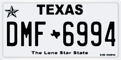 TX license plate DMF6994