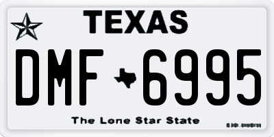TX license plate DMF6995