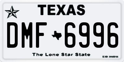 TX license plate DMF6996