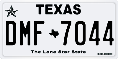 TX license plate DMF7044