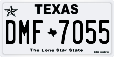 TX license plate DMF7055