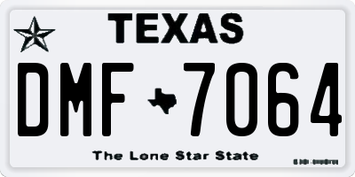 TX license plate DMF7064