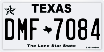 TX license plate DMF7084