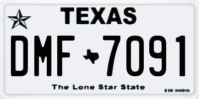 TX license plate DMF7091
