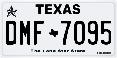 TX license plate DMF7095
