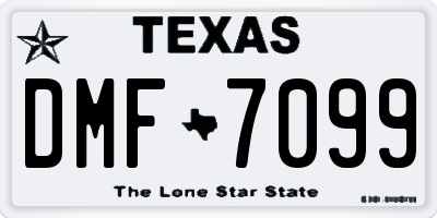 TX license plate DMF7099