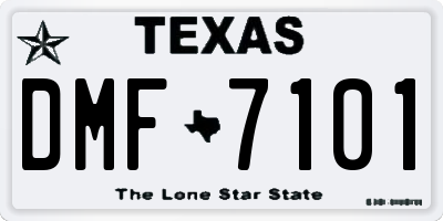 TX license plate DMF7101