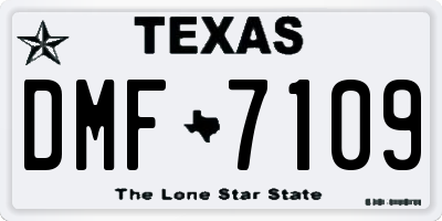 TX license plate DMF7109