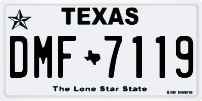 TX license plate DMF7119