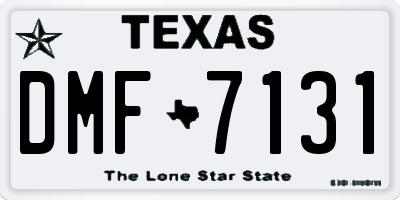 TX license plate DMF7131