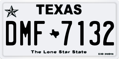 TX license plate DMF7132
