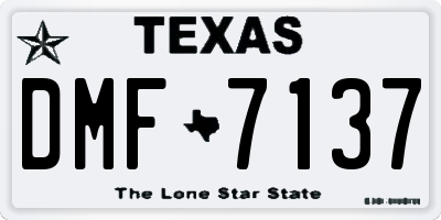TX license plate DMF7137