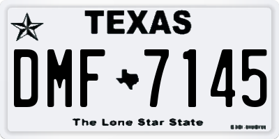 TX license plate DMF7145