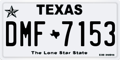 TX license plate DMF7153
