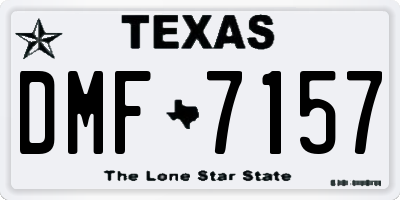 TX license plate DMF7157