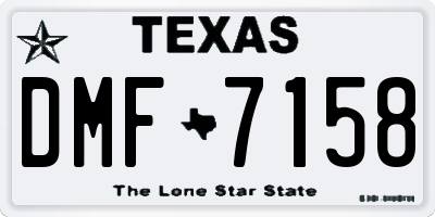TX license plate DMF7158