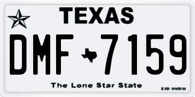TX license plate DMF7159