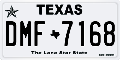 TX license plate DMF7168