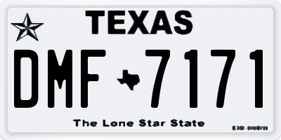 TX license plate DMF7171
