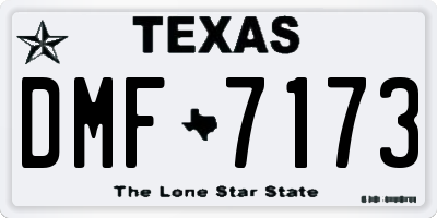 TX license plate DMF7173