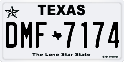TX license plate DMF7174
