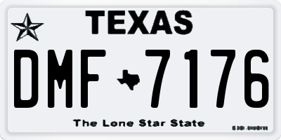 TX license plate DMF7176