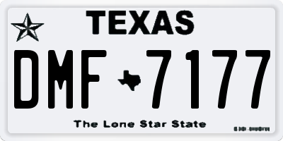 TX license plate DMF7177