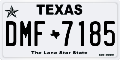 TX license plate DMF7185
