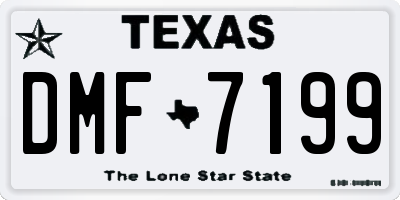 TX license plate DMF7199