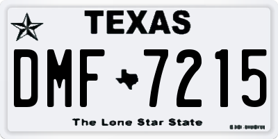 TX license plate DMF7215