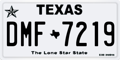 TX license plate DMF7219