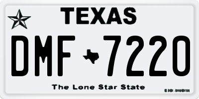TX license plate DMF7220