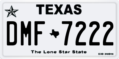 TX license plate DMF7222