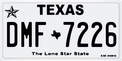 TX license plate DMF7226