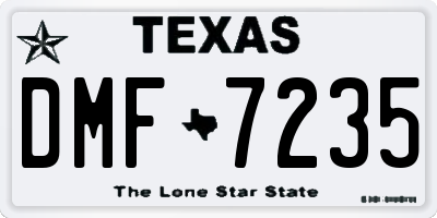 TX license plate DMF7235