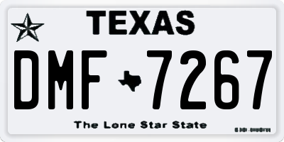 TX license plate DMF7267