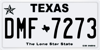 TX license plate DMF7273