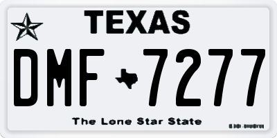 TX license plate DMF7277