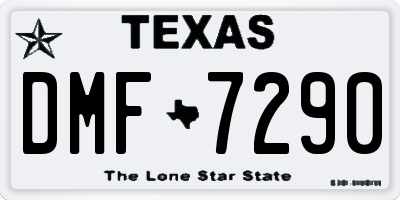 TX license plate DMF7290