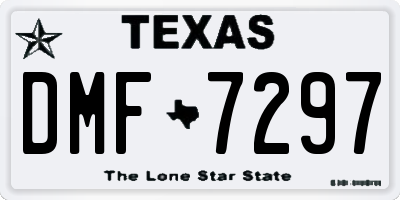 TX license plate DMF7297