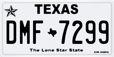 TX license plate DMF7299