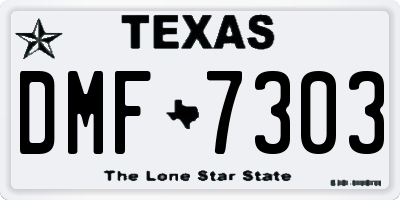 TX license plate DMF7303