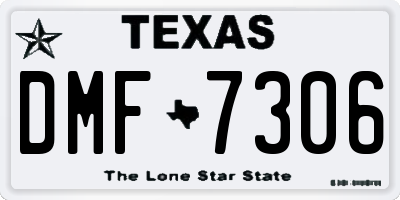 TX license plate DMF7306