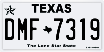 TX license plate DMF7319