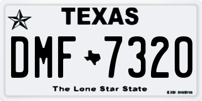 TX license plate DMF7320
