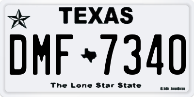 TX license plate DMF7340