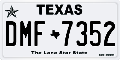 TX license plate DMF7352