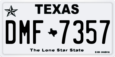 TX license plate DMF7357