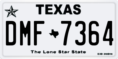 TX license plate DMF7364